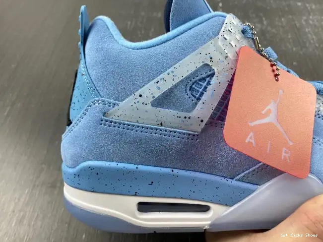 1st Kicks Shoes Jordan UNC Retro 4 (PE) HO12MNJDLS247 0603